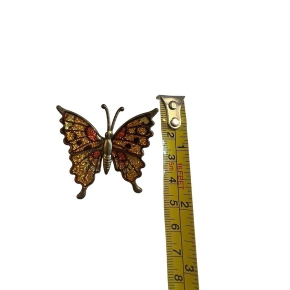 Beautiful butterfly brooch in gold-tone - Picture 3 of 4